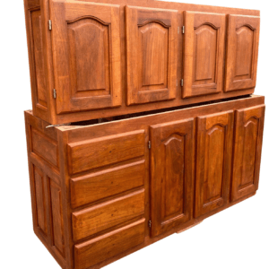 Bajo mesada y alacena de algarrobo 1.60m