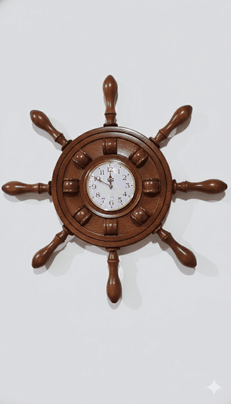 Reloj timón de algarrobo