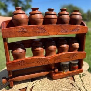 Especiero/ Condimentero de algarrobo