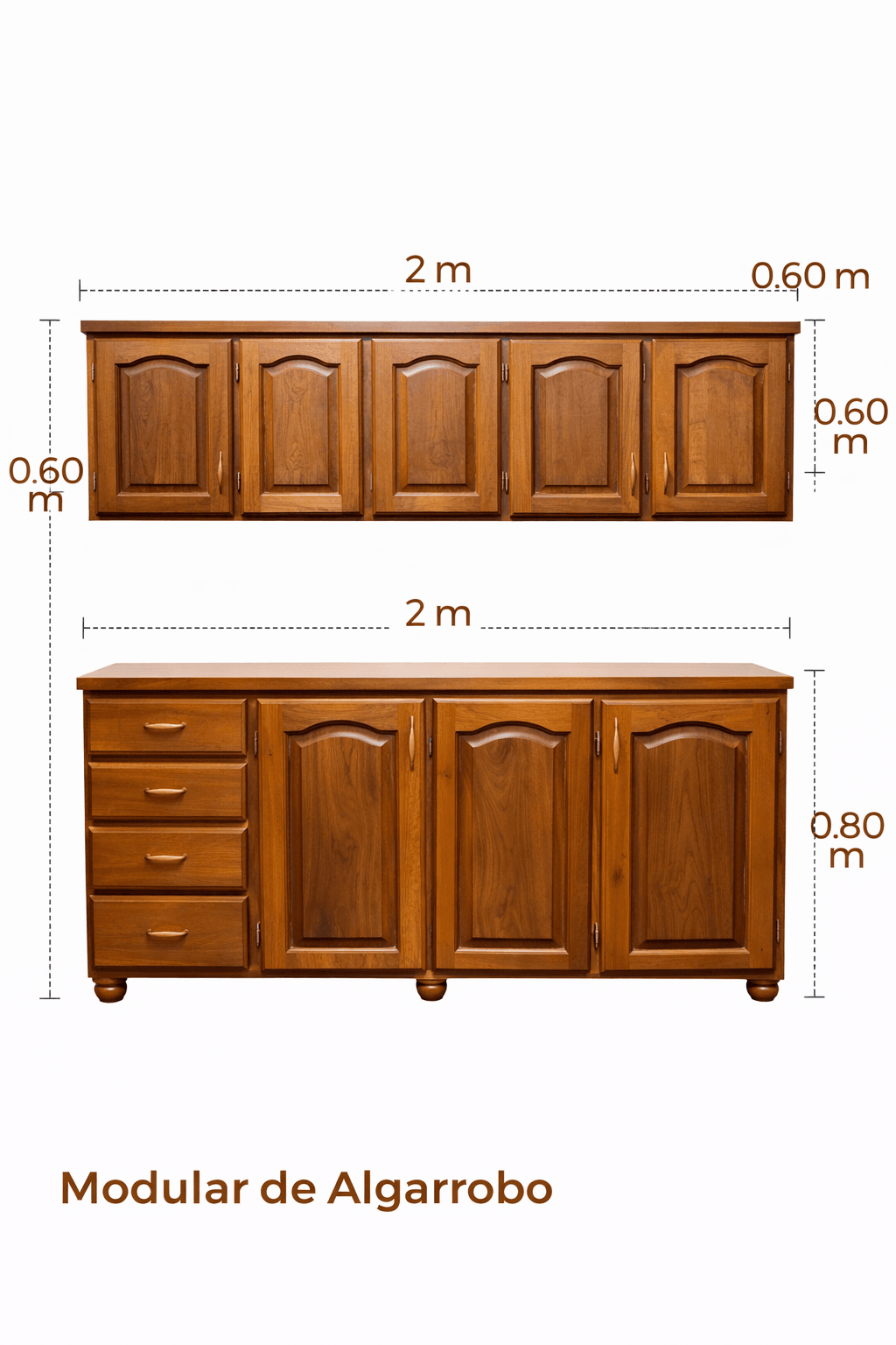Bajo Mesada y Alacena de 2m de Algarrobo - Imagen 5
